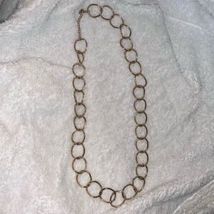Necklace Oversize oval interlocking links gold metal statement layering necklace